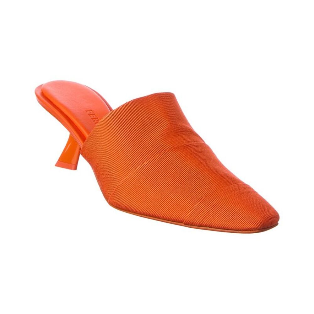 Ferragamo Algedi Grosgrain Mule, Orange